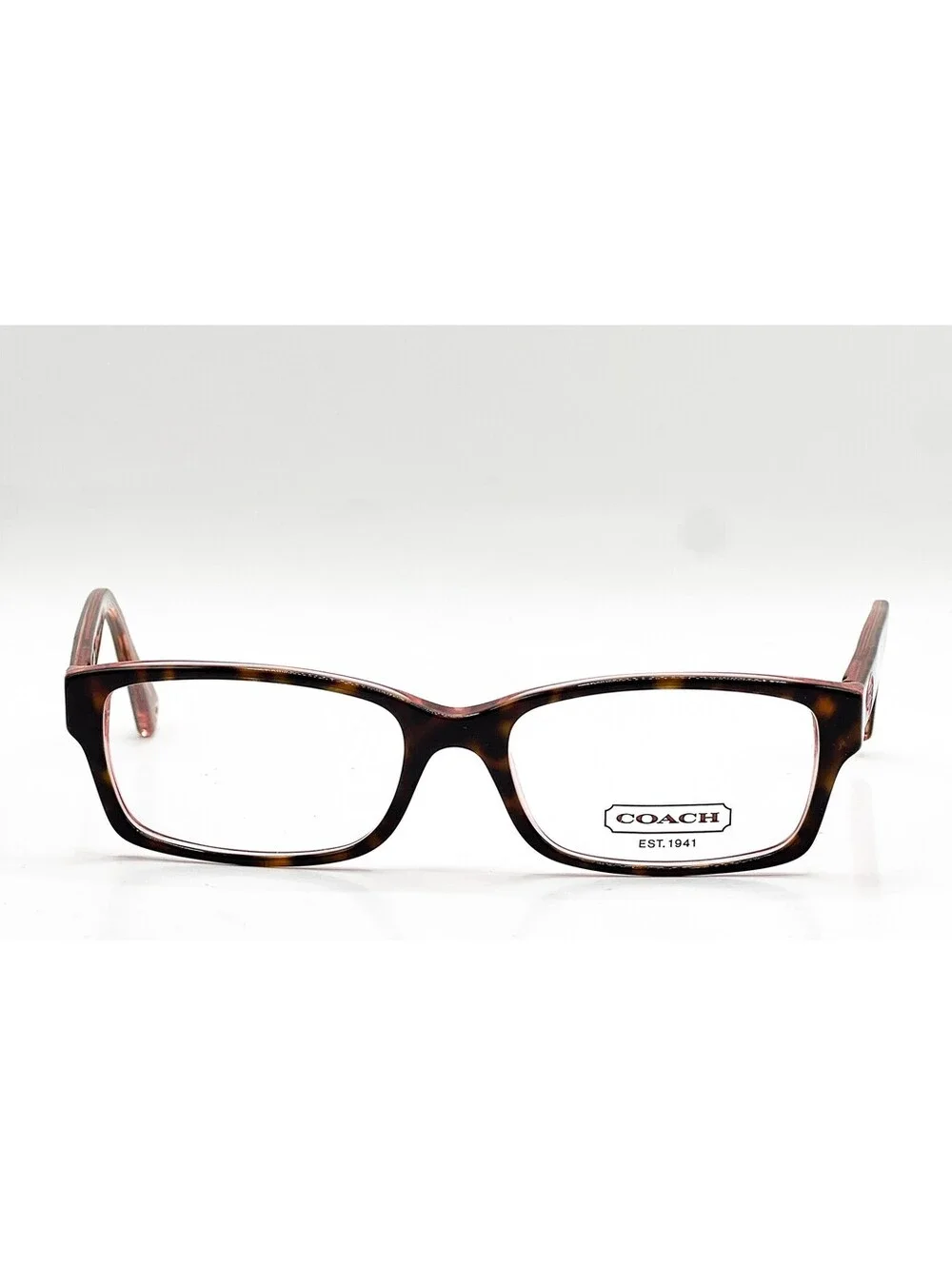 Coach HC 6040 5115 Tortoise Pink Rectangle Authentic Eyeglass Frames 52-16-135